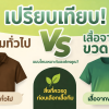 เปรียบเทียบเสื้อจากขวดกับเสื้อทั่วไป.