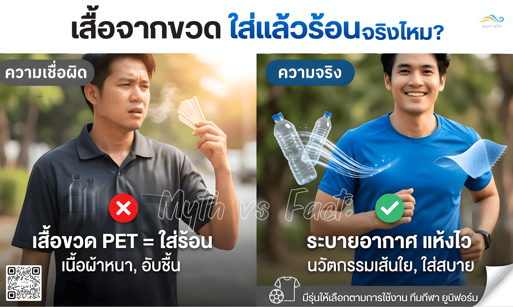 เสื้อจากขวด ใส่แล้วร้อนจริงไหม