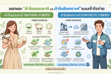 เเยกเเยะผ้าใยธรรมชาติกับผ้าใยสังเคราะห์