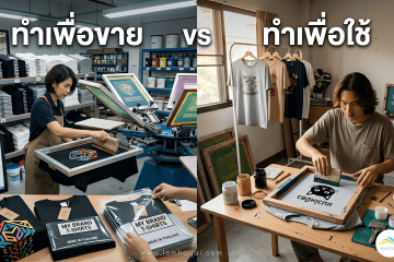 สกรีนเสื้อเพื่อขาย Vs สกรีนเสื้อเพื่อใช้ ต่างกันยังไง