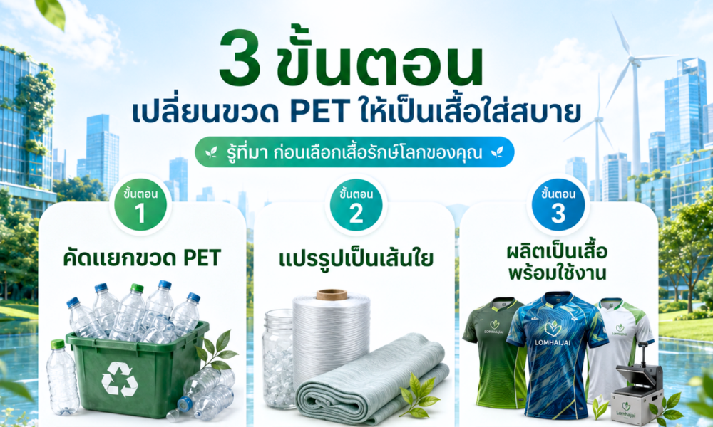 3 ขั้นตอน เปลี่ยนขวดเป็นเสื้อสวย